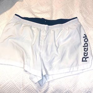White Reebok shorts
